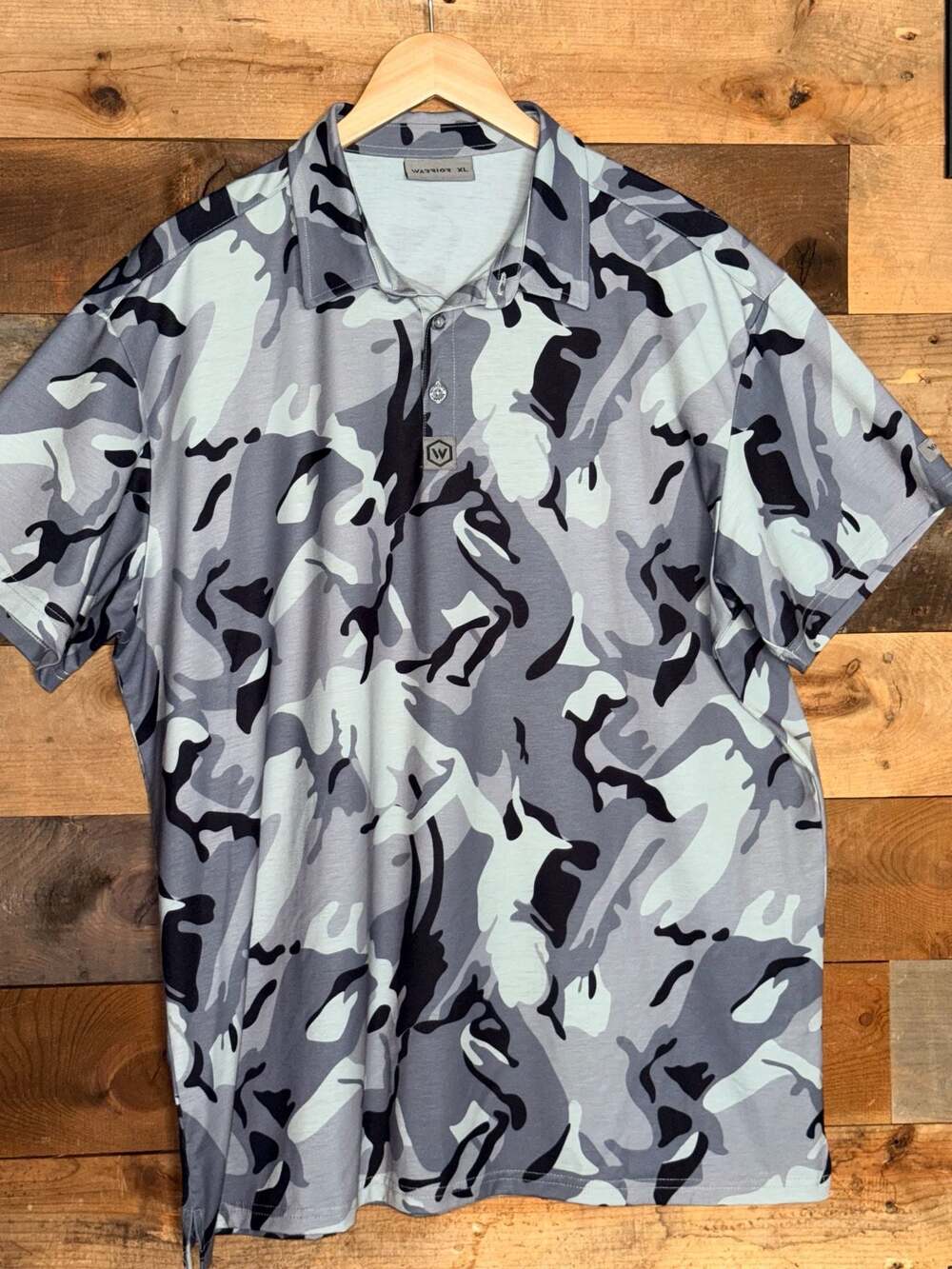 Warrior Performance Camo Golf Polo Shirt Size XL